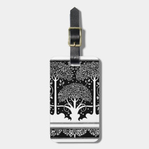 Art Nouveau Tree Beardsley Muster Gepäckanhänger