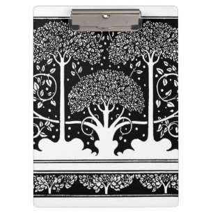 Art Nouveau Tree Beardsley Muster Klemmbrett