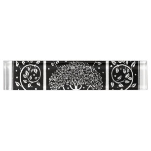 Art Nouveau Tree Beardsley Muster Namensplakette