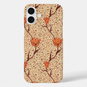 Art Nouveau Tulip Damask, Coral und Beige title_seo2
