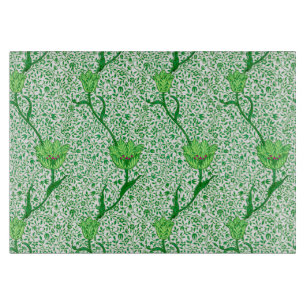 Art Nouveau Tulip Damask, Emerald Green Schneidebrett