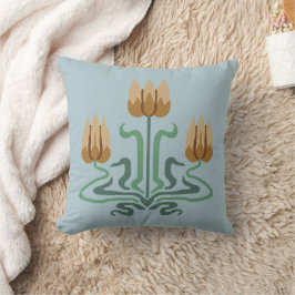 Art Nouveau Tulip Trip Throw Kissen