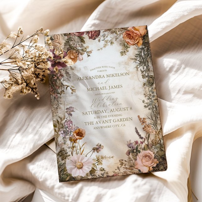 Art Nouveau Viktorianisch Royal Floral Wedding Einladung (Von Creator hochgeladen)