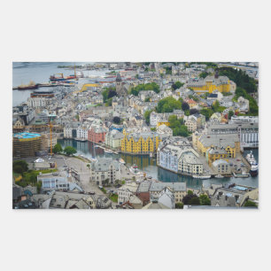 Art Nouveau ville Alesund, Norvège autocollant