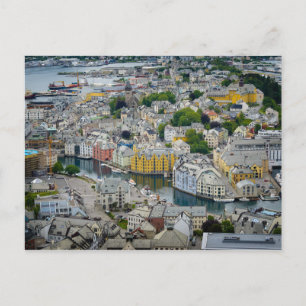 Art Nouveau ville Alesund, Norvège carte postale