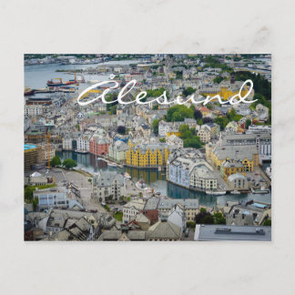 Art Nouveau ville Alesund, Norvège carte postale