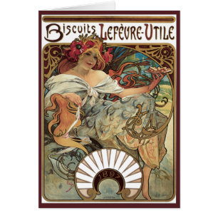 Art Nouveau vintage, Biscuits par Alphonse Mucha