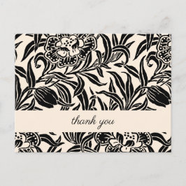 Art Nouveau Vintage Botanical Floral Pattern  Postkarte