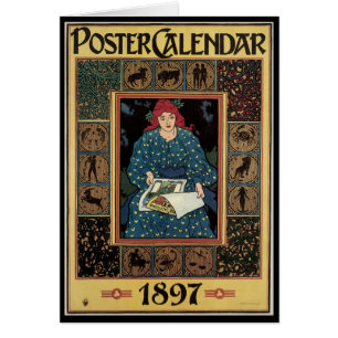 Art Nouveau vintage, femme lisant un livre d'astro