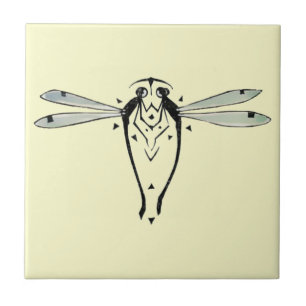 Art Nouveau Vintage Libellen Fliese