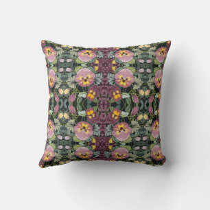 Art Nouveau Vintage Stiefmütterchen Kissen