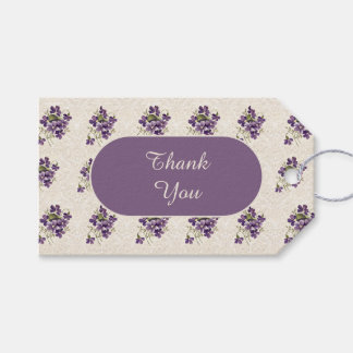 Art Nouveau Violet Floral Pattern Geschenkanhänger