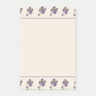 Art Nouveau Violet Floral Pattern Post-it Klebezettel