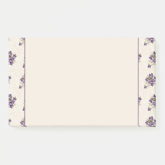 Art Nouveau Violet Floral Pattern Post-it Klebezettel
