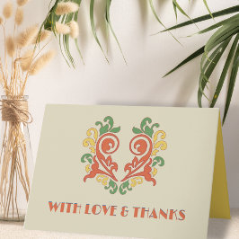 Art Nouveau Wedding Dankeschön Card Dankeskarte