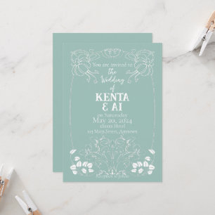 Art Nouveau Wedding Einladung