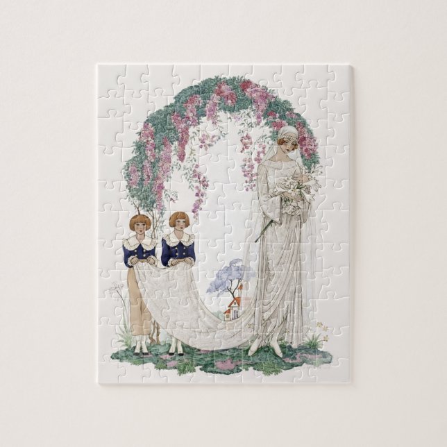 Art Nouveau Wedding Illustration – Vintage Bridal  (Vertikal)