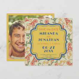 Art Nouveau Wedding Save the Date Card Einladung