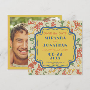 Art Nouveau Wedding Save the Date Card Einladung