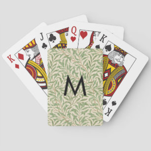 Art Nouveau Weidenzweig-Monogramm William Morris Spielkarten