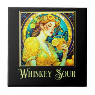 Art Nouveau Whiskey Sour Fliese