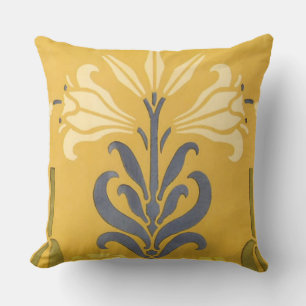 Art Nouveau White Lily Kissen
