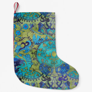 Art Nouveau William Morris 1970s Retro Moderne Kleiner Weihnachtsstrumpf