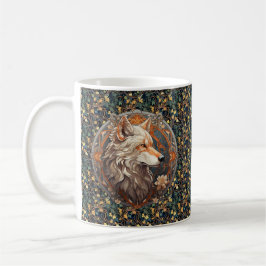 Art Nouveau Wolf über Ivy Kaffeetasse