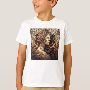 Art Nouveau Woman Kids's Basic T - Shirt