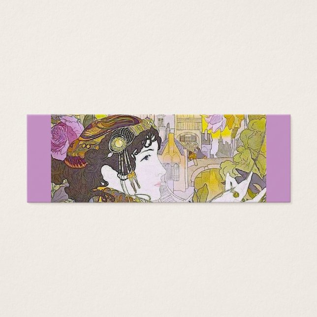 Art Nouveau Woman Lesezeichen (Vorderseite)