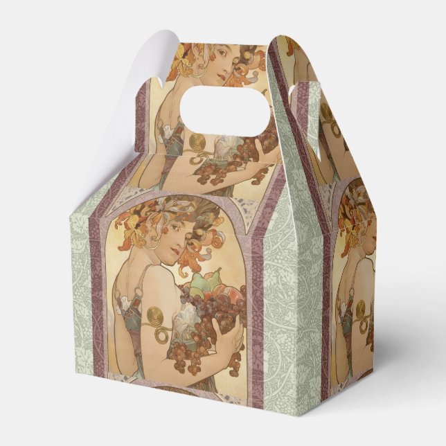 Art Nouveau Woman Mucha Beautiful Geschenkschachtel (Vorderseite)