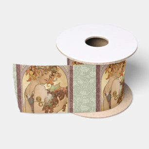 Art Nouveau Woman Mucha Beautiful Satinband