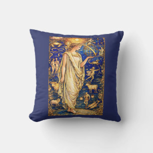 Art Nouveau Zodiak-Göttin Himmelsillustration Kissen