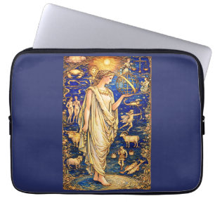 Art Nouveau Zodiak-Göttin Himmelsillustration Laptopschutzhülle