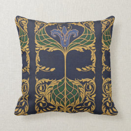 Art Nouvelle Blue Lily Kissen