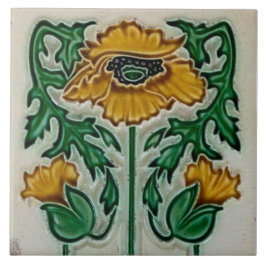 Art Noveau ceramic tile Fliese