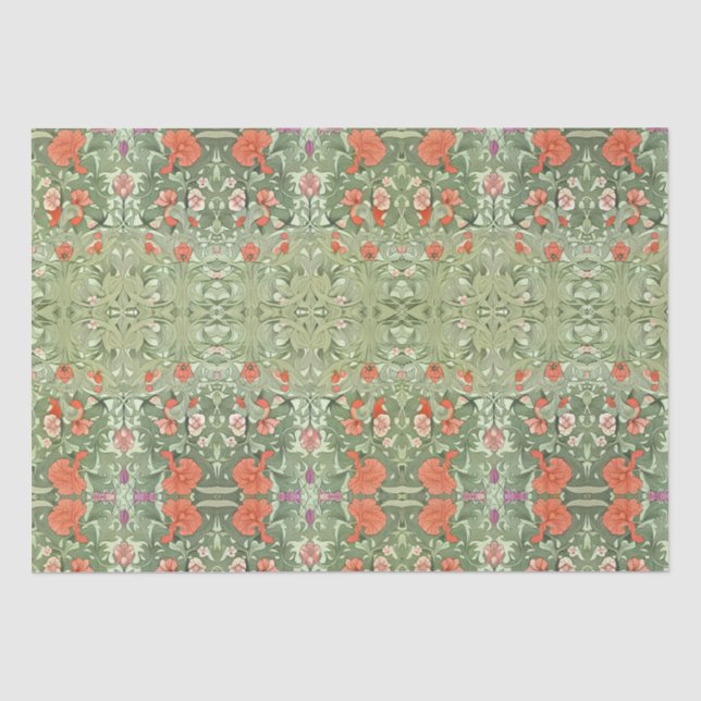 Art Noveau Viktorianisch floral Inspiriert Muster  Seidenpapier (Vorderseite)