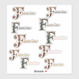 Art Nuevo Buchstabe F Vinyl Namensaufkleber Aufkleber