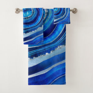 Art numérique géographique de la marine Blue Agate