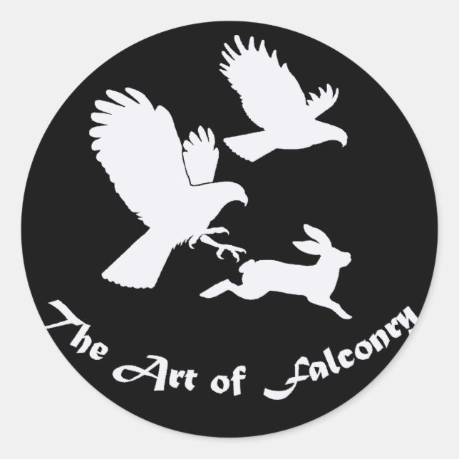 Art of Falconry - Harris Hawks Runder Aufkleber (Vorderseite)