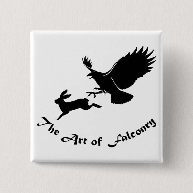 Art of Falconry - Roter Schwanz Hawk Button (Vorderseite)