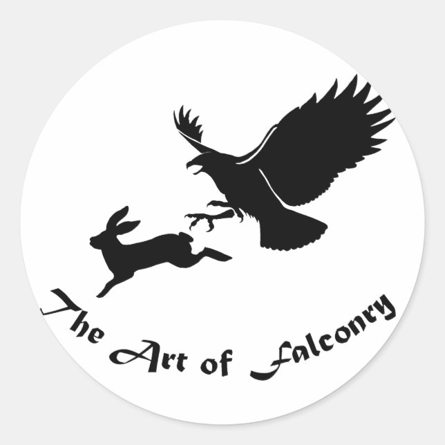 Art of Falconry - Roter Schwanz Hawk Runder Aufkleber (Vorderseite)