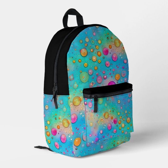 Art of Image Abstraction - nahtloses Muster 8 Bedruckter Rucksack (Rückseitige Ecke links)