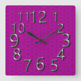 Art-of-Time Magnificent Mauve Square Quadratische Wanduhr