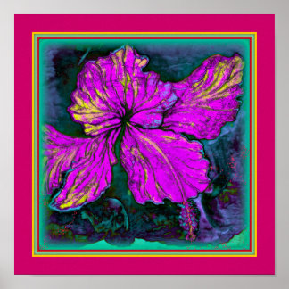 ART-ON-LEINWAND."Hibiskus Hovering" Poster