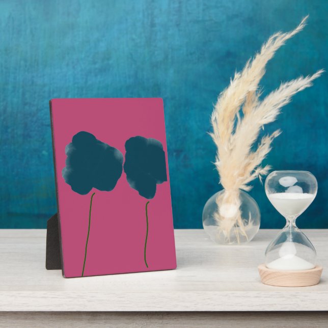 Art on Trees with red background Fotoplatte (Seite)