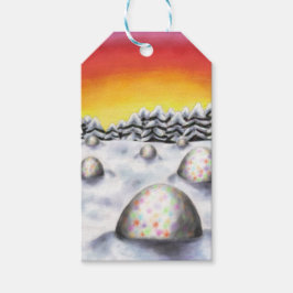Art Ostereier in der Winterlandschaft in der Nähe  Geschenkanhänger