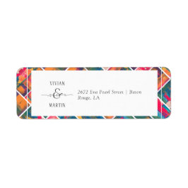 Art Paint Colorful Modern Wedding Rücksendeadresse