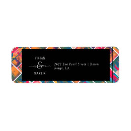 Art Paint Colorful Modern Wedding Rücksendeadresse