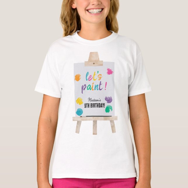 Art Painting Craft Artist Paint Birthday Theme T-Shirt (Vorderseite)